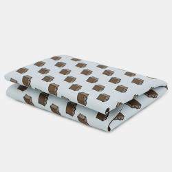 Pre Owned حقيبة هيرمس كالفي ديو نقش أزرق بريم جلد سويفت