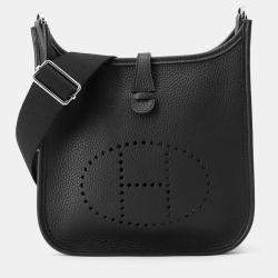 مملوكة مسبقًا Hermes Evelyne 3 Black Taurillon Clemence Size 23