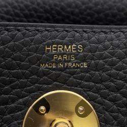 Pre Owned Hermes Lindy Black Taurillon Clemence Size 26