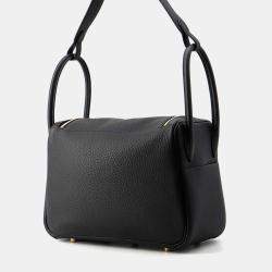 Pre Owned Hermes Lindy Black Taurillon Clemence Size 26
