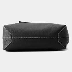 مملوكة مسبقًا حقيبة هيرمس كاباس سيليير جلد العجل الأسود كلمنس بحجم 46