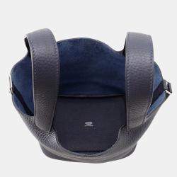مملوكة مسبقًا Hermes Picotin Lock Blue Nuit Taurillon Clemence 18