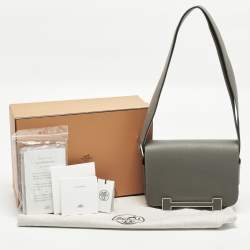 Pre Owned حقيبة هيرمس جيتا شفر ميسور جلدية سوداء للكتف