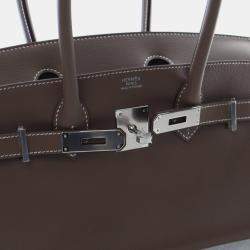 Pre Owned Hermes Etoupe Evercolor Shoulder Birkin Light 29