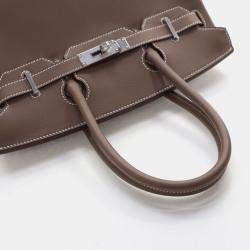 Pre Owned Hermes Etoupe Evercolor Shoulder Birkin Light 29