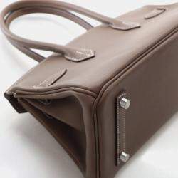 Pre Owned Hermes Etoupe Evercolor Shoulder Birkin Light 29