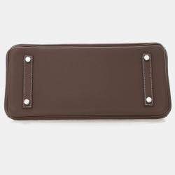 Pre Owned Hermes Etoupe Evercolor Shoulder Birkin Light 29