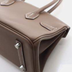 Pre Owned Hermes Etoupe Evercolor Shoulder Birkin Light 29