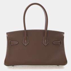 Pre Owned Hermes Etoupe Evercolor Shoulder Birkin Light 29