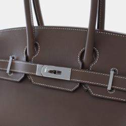 Pre Owned Hermes Etoupe Evercolor Shoulder Birkin Light 29