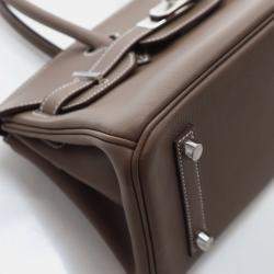 Pre Owned Hermes Etoupe Evercolor Shoulder Birkin Light 29