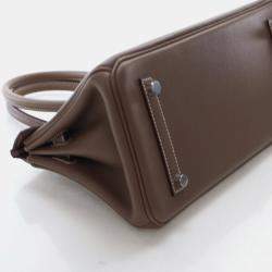 Pre Owned Hermes Etoupe Evercolor Shoulder Birkin Light 29