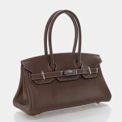 Pre Owned Hermes Etoupe Evercolor Shoulder Birkin Light 29