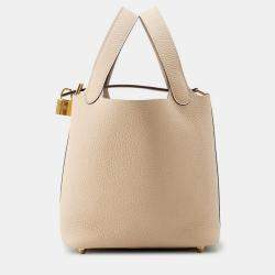 Pre Owned Hermes Picotin Lock Trench Taurillon Clemence Size Pm