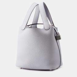 Pre Owned Hermes Picotin Lock 18 Green Pantan Taurillon Clemence 