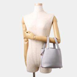 Pre Owned Hermes Picotin Lock 18 Green Pantan Taurillon Clemence 