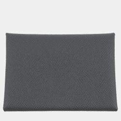 Pre Owned Hermes Calvi Duo Ardoise Epsom