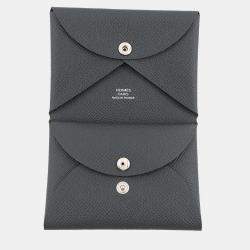Pre Owned Hermes Calvi Duo Ardoise Epsom