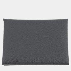 Pre Owned Hermes Calvi Duo Ardoise Epsom