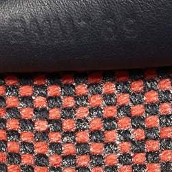 Pre Owned Hermès Victoria III Fourre Tout Mini Multicolor Madras Viking Canvas Satchel