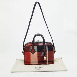 Pre Owned Hermès Victoria III Fourre Tout Mini Multicolor Madras Viking Canvas Satchel