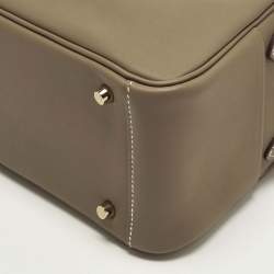 Pre Owned Hermès Lindy Mini Gold Finish Etoupe Swift Leather Shoulder Bag