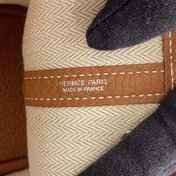 Pre Owned Hermes Neo Garden Gold Negonda Leather Size 23