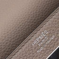 Pre Owned Hermes Gris Tourterelle Togo Leather Palladium Hardware Kelly Retourne 32 Bag