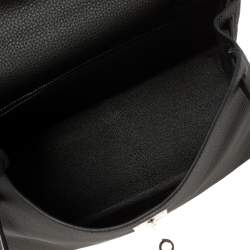 Hermes Black Togo Leather Palladium Hardware Kelly Retourne 32 Bag