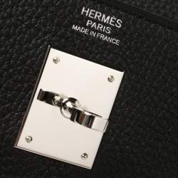 Hermes Black Togo Leather Palladium Hardware Kelly Retourne 32 Bag