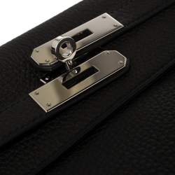 Hermes Black Togo Leather Palladium Hardware Kelly Retourne 32 Bag