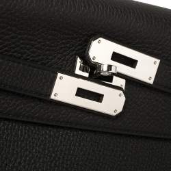Hermes Black Togo Leather Palladium Hardware Kelly Retourne 32 Bag
