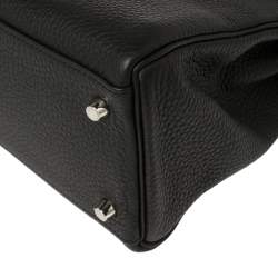Hermes Black Togo Leather Palladium Hardware Kelly Retourne 32 Bag