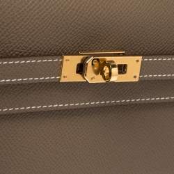 Pre Owned Hermès Beige de Weimar Epsom Leather Kelly Wallet