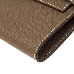 Pre Owned Hermès Beige de Weimar Epsom Leather Kelly Wallet