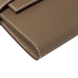 Pre Owned Hermès Beige de Weimar Epsom Leather Kelly Wallet