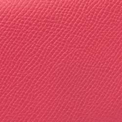 مملوكة مسبقًا Hermes Rose Azalee Epsom Leather Calvi Card Holder 