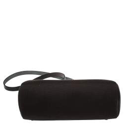 Pre Owned Hermes Black/Ebene Canvas and Leather Herbag Zip 31 Bag