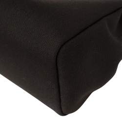 Pre Owned Hermes Black/Ebene Canvas and Leather Herbag Zip 31 Bag