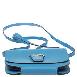 Pre Owned Hermes Blue Agate Swift Leather Mini Convoyeur Bag