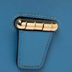 Pre Owned Hermes Blue Agate Swift Leather Mini Convoyeur Bag