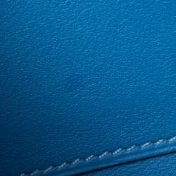 Pre Owned Hermes Blue Agate Swift Leather Mini Convoyeur Bag