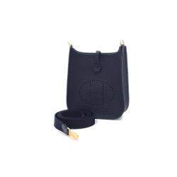 مملوكة مسبقًا Hermes Blue Clemence Leather Evelyne TPM Bag