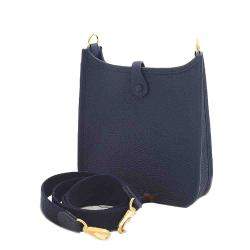 مملوكة مسبقًا Hermes Blue Clemence Leather Evelyne TPM Bag