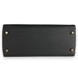 Hermes Black Togo Leather Niloticus Crocodile Kelly Retourne 28 Bag