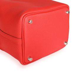 Pre Owned حقيبة هيرمس بيكوتين لوك 18 روج دي كور جلد كليمنس