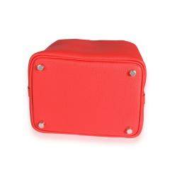 Pre Owned حقيبة هيرمس بيكوتين لوك 18 روج دي كور جلد كليمنس