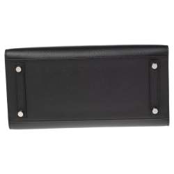 Pre Owned Hermes Noir Epsom Leather Palladium Plated Birkin Sellier 30 Bag