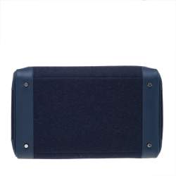 Pre Owned Hermes Blue De Presse/Blue Royale Vache Liegee Leather and Wool Palladium Hardware HAC Birkin 40 Bag