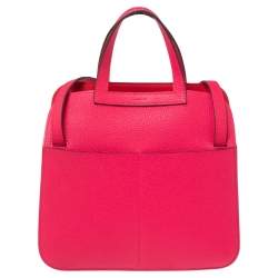 Pre Owned Hermes Rose Extreme Clemence Palladium Plated Halzan 25